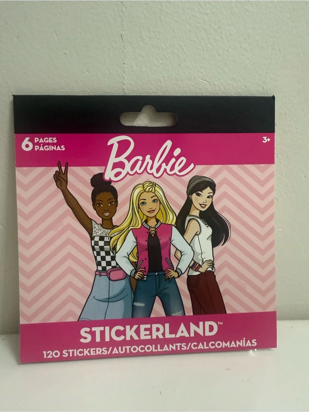 Barbie Stickerland Party Stickers - Pink and White Artwork.